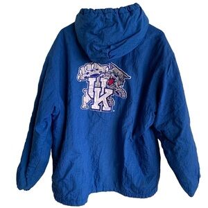 Vintage Kentucky Wildcats Starter Jacket Hooded Mascot Logo Adult Size Large